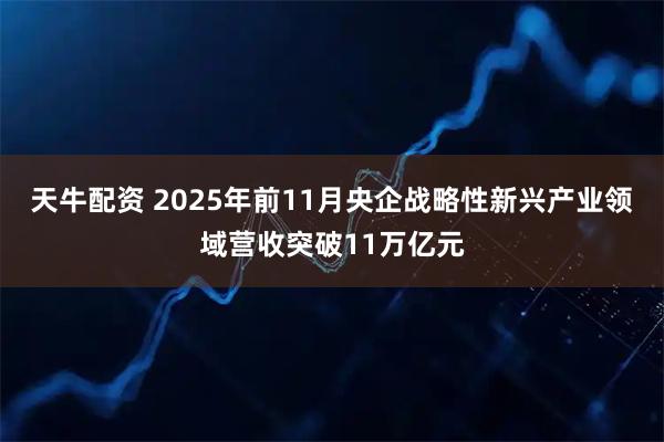 天牛配资 2025年前11月央企战略性新兴产业领域营收突破11万亿元
